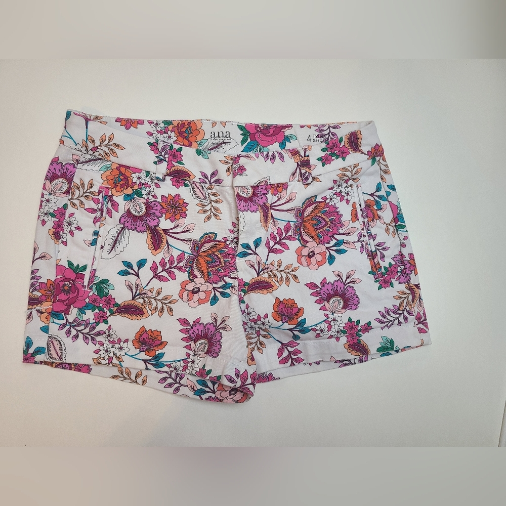 Floral Shorts by ana a new approach stretch Twill